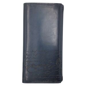 Berluti Scritto Calligraphy Espace En Wallet Leather Long Wallet